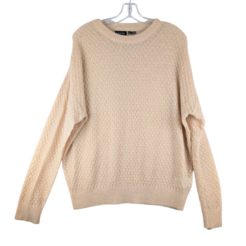 Standard Cloth Sheer Crew Neck Sweater Mens Small Peach Urban Outfitters NWOT